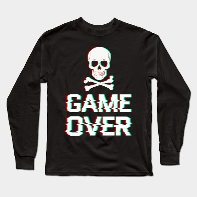 Game Over Long Sleeve T-Shirt by FungibleDesign